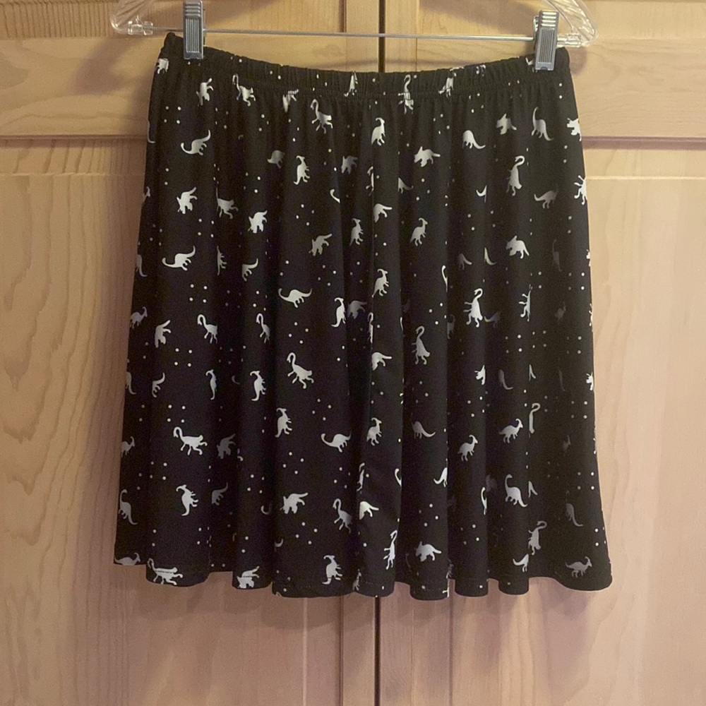 Dinosaur Print Mini Flare Skirt